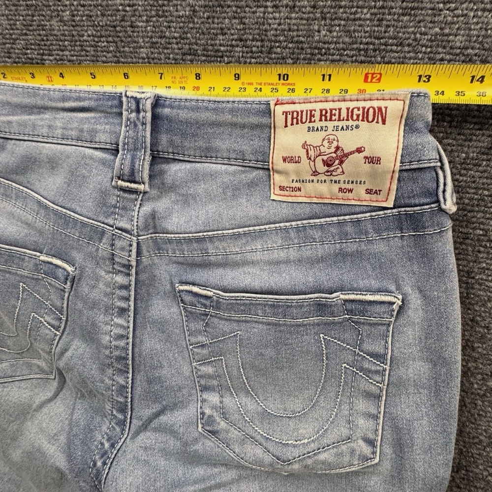 True Religion Jennie Curvy Mid Rise Super Skinny Jeans Denim Blue Size 27 - Picture 9 of 12